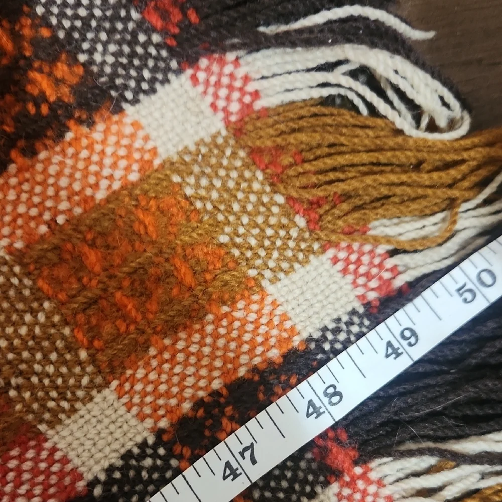 Pendleton Vintage Wool Motor Robe Plaid Fringe Blanket